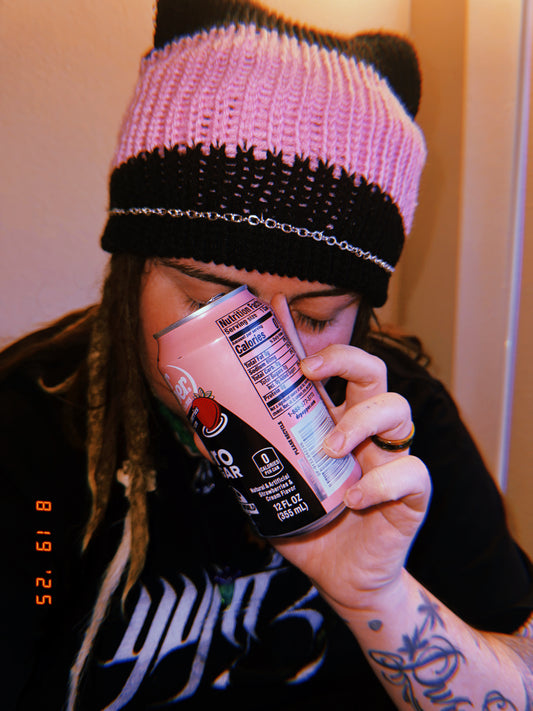 🍓strawberry fields forever cat ear beanie 🍓
